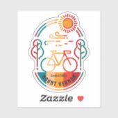 Retro Mount Vernon fietspad Sticker (Vel)