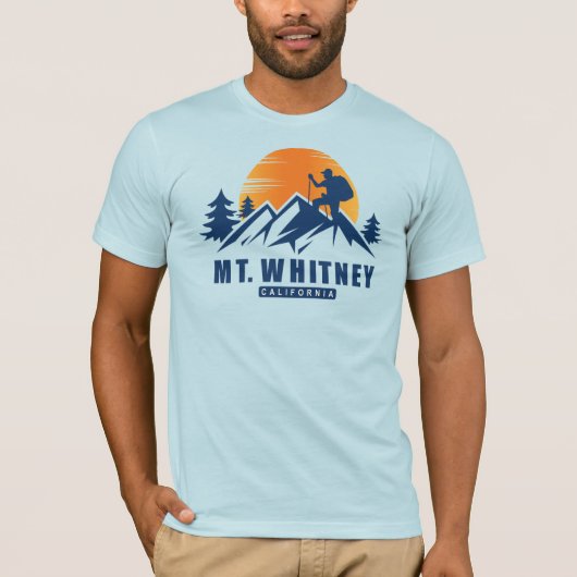 Retro Mount Whitney Hike T-shirt (Voorkant)