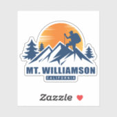 Retro Mount Williamson Hike T-shirt Sticker (Vel)