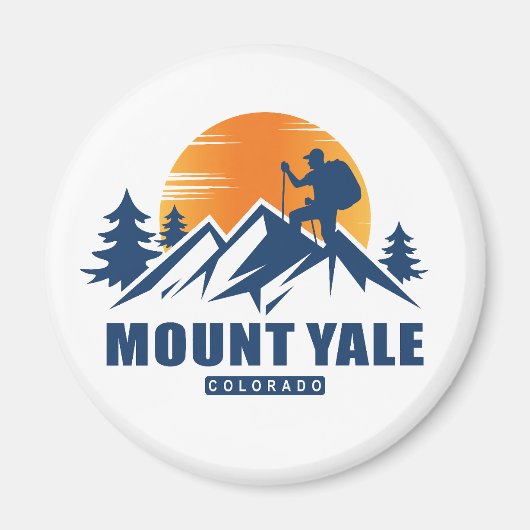 Retro Mount Yale Hike T-shirt Magneet (Voorkant)