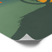 Retro Mountain Biker Heartbeat Poster (Hoek)