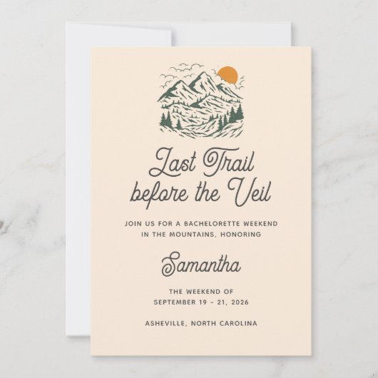 Retro Mountain Camp Bachelorette reisweekend Kaart (Voorkant)
