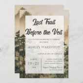 Retro Mountain Camp Bachelorette Weekend Route Kaart (Voorkant / Achterkant)