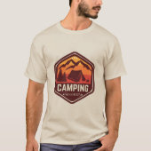 Retro Mountain Camping Reizende Liefhebber T-shirt (Voorkant)