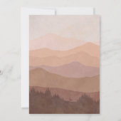 Retro Mountain en Forest Pink Ombre Wedding Save The Date (Achterkant)