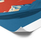 Retro Mountain Illustratie Poster (Hoek)