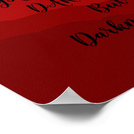 Retro Mountain Landscape Illustratie Rood Poster (Hoek)