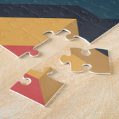 Retro Mountain Landscape Jigsaw Puzzle | VinPuzzle Legpuzzel (Zijkant)