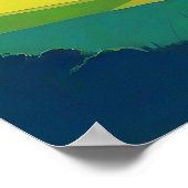 Retro Mountain Landscape Liefde Poster (Hoek)