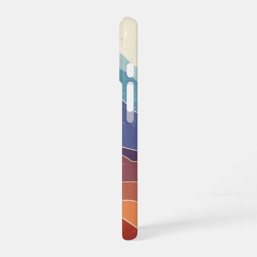 Retro Mountain Layers iPhone 16 Hoesje (Linkerkant)