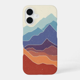 Retro Mountain Layers iPhone 16 Hoesje
