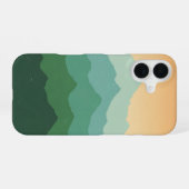 Retro Mountain Layers iPhone 16 Hoesje (Achterkant horizontaal)