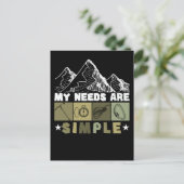Retro Mountain Rock Climate Hiking Briefkaart (Staand voorkant)