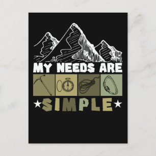 Retro Mountain Rock Climate Hiking Briefkaart