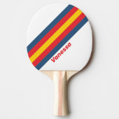 Retro Mountain Stripes met naam Tafeltennisbatje (Voorkant)