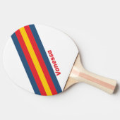 Retro Mountain Stripes met naam Tafeltennisbatje (Zijkant)