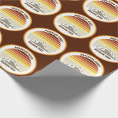 Retro Mountain Sunset Custom Party Cadeaupapier (Hoek)