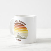 Retro Mountain Sunset Cute Personalized Koffiemok (Voorkant links)