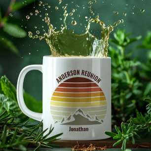 Retro Mountain Sunset Cute Personalized Koffiemok