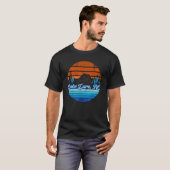 Retro Mountain Sunset Lake Lure Nc T-shirt (Voorkant volledig)