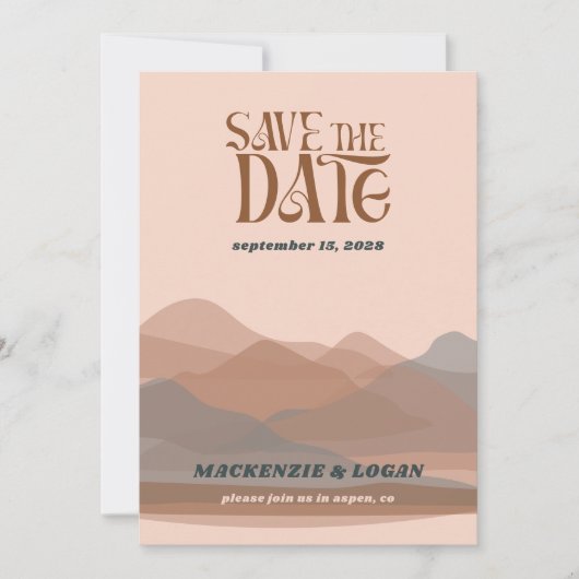 Retro Mountain Weekend sparen de Kaart van de Datu (Voorkant)