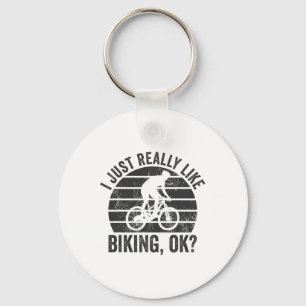Retro mountainbike Ik vind fietsen gewoon echt leu Sleutelhanger