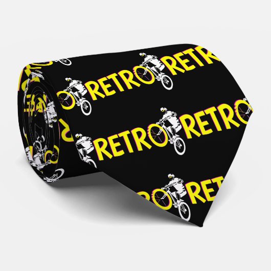 Retro Mountainbike Stropdas (Opgerold)
