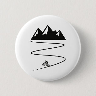 Retro Mountainbiken Retro Biker Grafisch Mannen Vr Ronde Button 5,7 Cm
