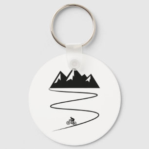 Retro Mountainbiken Retro Biker Grafisch Mannen Vr Sleutelhanger