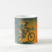 Retro Mountainbiker Hartslag Koffiemok (Center)