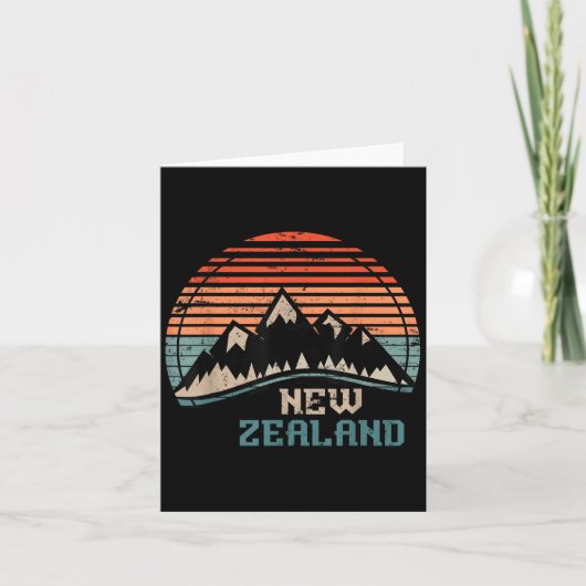 Retro Mountains New Zealand  Kaart (Voorkant)