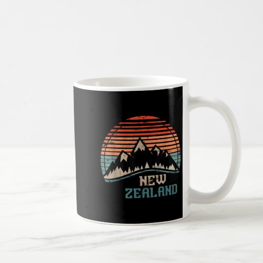 Retro Mountains New Zealand Koffiemok (Rechts)