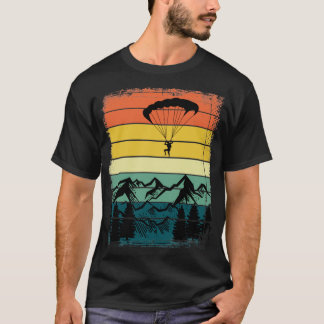 Retro Mountains Paraglider buitenshuis Hobby Parag T-shirt