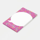 Retro Mouse Cheese Pink Post-it Notes (Schuin)
