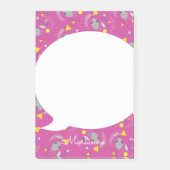 Retro Mouse Cheese Pink Post-it Notes (Voorkant)