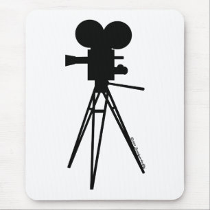 Retro Movie Camera Silhouette Muismat