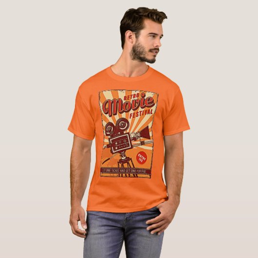 RETRO Movie festival T-Shirt (Voorkant volledig)
