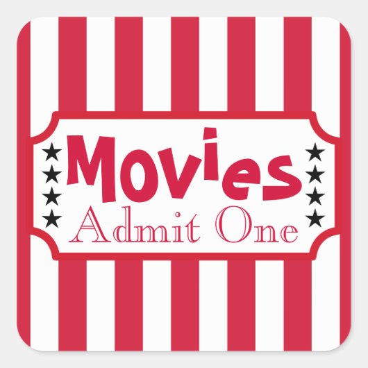 Retro Movie Home Theater Cinema Party Stickers (Voorkant)
