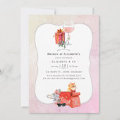 Retro Movie Kerstbridal Brunch Kaart (Voorkant)