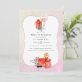 Retro Movie Kerstbridal Brunch Kaart (Staand voorkant)