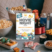 Retro Movie Night Kids Uitnodiging voor verjaardag
