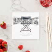 Retro Movie Night Volwassen Verjaardag Custom Foto Servet (Insitu)