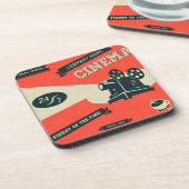 Retro Movie Poster Drink Drankjes Onderzetter (Linkerzijde)