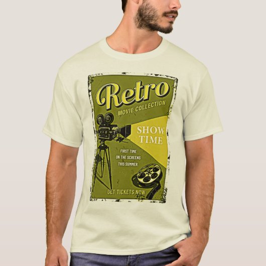 Retro Movie Poster T-Shirt (Voorkant)