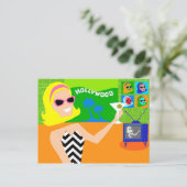 Retro Movie Star-Briefkaart Briefkaart (Staand voorkant)