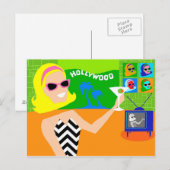 Retro Movie Star-Briefkaart Briefkaart (Voorkant / Achterkant)