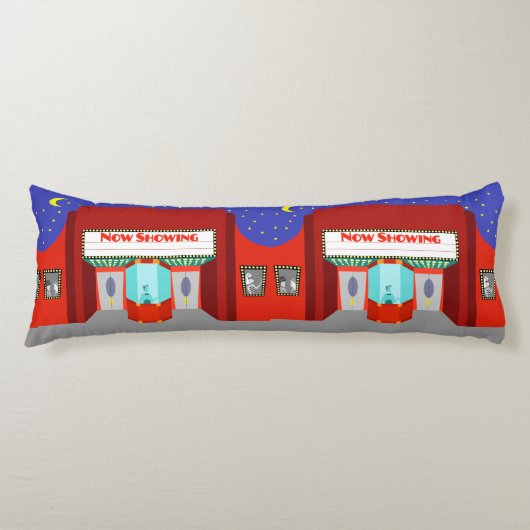 Retro Movie Theater Body Kussen (Voorkant)