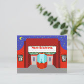 Retro Movie Theater Briefkaart (Staand voorkant)