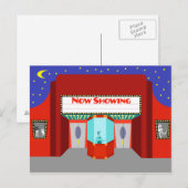 Retro Movie Theater Briefkaart (Voorkant / Achterkant)