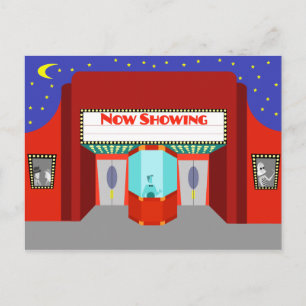 Retro Movie Theater Briefkaart